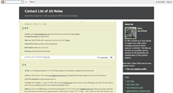 Desktop Screenshot of noiselist.blogspot.com