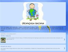 Tablet Screenshot of criancadabacana.blogspot.com