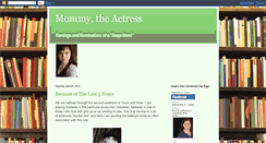 Desktop Screenshot of mommytheactress.blogspot.com