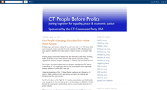 Desktop Screenshot of ctpeoplebeforeprofits.blogspot.com