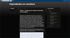 Desktop Screenshot of imprudentesencarretera.blogspot.com