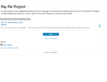 Tablet Screenshot of mypaypalproject.blogspot.com
