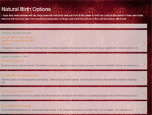 Tablet Screenshot of naturalbirthoptions.blogspot.com