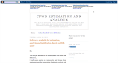 Desktop Screenshot of cpwd-estimate-analysis.blogspot.com