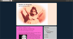 Desktop Screenshot of destinyinprogress.blogspot.com