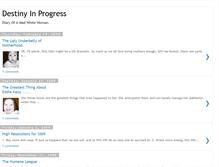 Tablet Screenshot of destinyinprogress.blogspot.com
