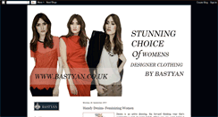 Desktop Screenshot of bastyan-designer-clothing.blogspot.com