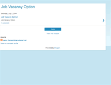 Tablet Screenshot of jobvacancyoption.blogspot.com