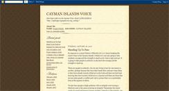 Desktop Screenshot of caymanislandsvoice.blogspot.com