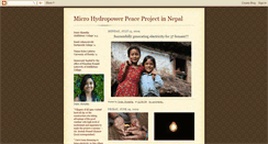 Desktop Screenshot of microhydropowerpeaceprojectnepal.blogspot.com