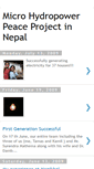 Mobile Screenshot of microhydropowerpeaceprojectnepal.blogspot.com