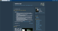 Desktop Screenshot of neotrax.blogspot.com