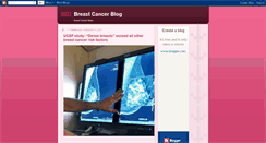 Desktop Screenshot of breastcancerinformationandnews.blogspot.com