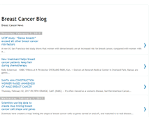 Tablet Screenshot of breastcancerinformationandnews.blogspot.com