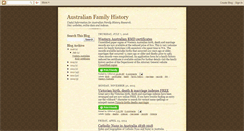 Desktop Screenshot of ozfamilyhistory.blogspot.com