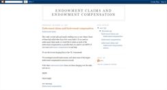 Desktop Screenshot of endowmentclaimsendowmentcompensation.blogspot.com