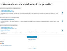 Tablet Screenshot of endowmentclaimsendowmentcompensation.blogspot.com