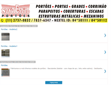 Tablet Screenshot of novoestiloportoes.blogspot.com