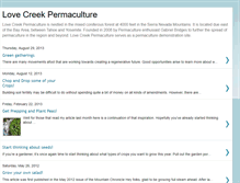 Tablet Screenshot of lovecreekpermaculture.blogspot.com