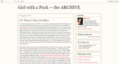 Desktop Screenshot of girlwithapuck.blogspot.com