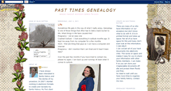 Desktop Screenshot of pasttimesgenealogy.blogspot.com