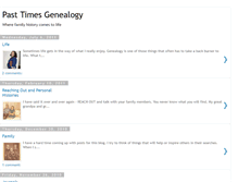 Tablet Screenshot of pasttimesgenealogy.blogspot.com