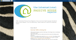 Desktop Screenshot of passivehousemagazine.blogspot.com