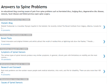 Tablet Screenshot of answers-to-spine-problems.blogspot.com