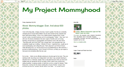 Desktop Screenshot of myprojectmommyhood.blogspot.com