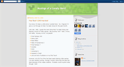 Desktop Screenshot of lonelynerdmusings.blogspot.com