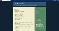 Desktop Screenshot of mrbaseballman.blogspot.com