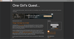 Desktop Screenshot of onegirlsquest.blogspot.com