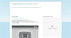 Desktop Screenshot of morningmusumehelloproject.blogspot.com