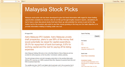 Desktop Screenshot of malaysiastockpicks.blogspot.com