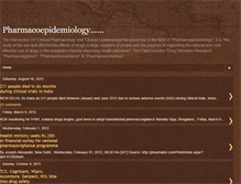 Tablet Screenshot of pharmaco-epidemiology.blogspot.com