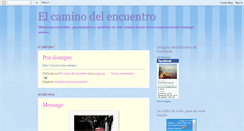 Desktop Screenshot of elcaminodelencuentro.blogspot.com