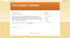 Desktop Screenshot of geekssphere.blogspot.com