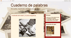 Desktop Screenshot of cuadernodelaspalabras.blogspot.com