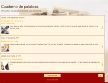 Tablet Screenshot of cuadernodelaspalabras.blogspot.com