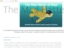 Tablet Screenshot of madhatterofmaui.blogspot.com