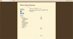 Desktop Screenshot of mysanosansar.blogspot.com