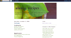 Desktop Screenshot of aliceqrecipes.blogspot.com