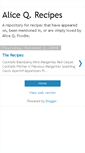 Mobile Screenshot of aliceqrecipes.blogspot.com