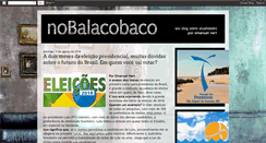 Desktop Screenshot of nobalacobaco.blogspot.com