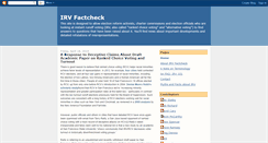 Desktop Screenshot of irvfactcheck.blogspot.com