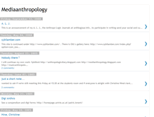 Tablet Screenshot of medienanthropology.blogspot.com