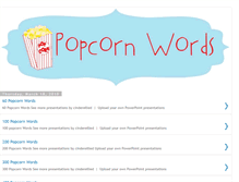 Tablet Screenshot of popcornwords.blogspot.com