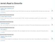 Tablet Screenshot of anniesroadtoslimsville.blogspot.com