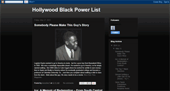 Desktop Screenshot of hollywoodblackpowerlist.blogspot.com