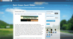 Desktop Screenshot of beingreensavingreen.blogspot.com